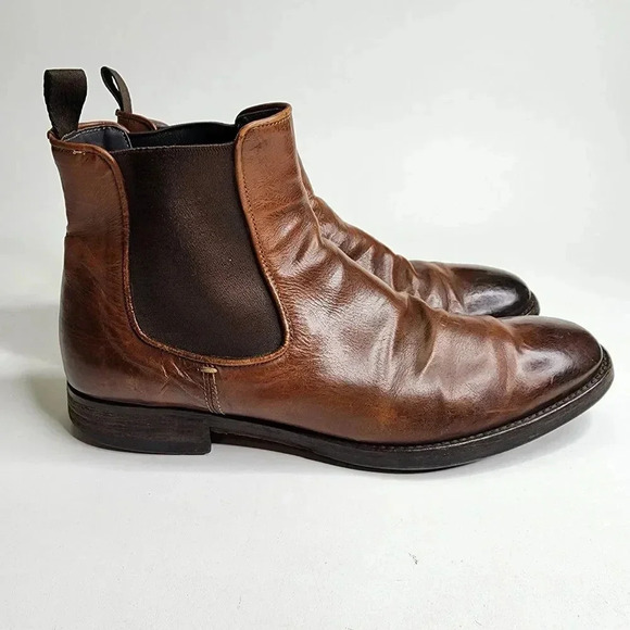 To Boot New York Beckham Chelsea Boots Size 8.5 Brown Leather - Picture 1 of 8
